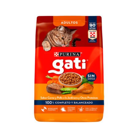 ALIMENTO SECO GATSY SABORES; CARNE ARROZ Y MAIZ, POLLO Y CARNE